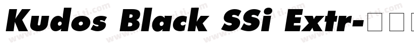 Kudos Black SSi Extr字体转换